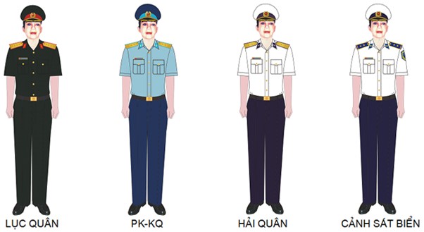 Quân phục thường dùng vào mùa hè của nam sĩ quan