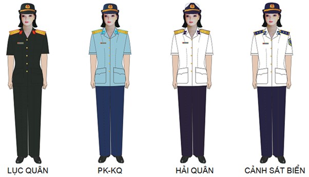 Quân phục thường dùng vào mùa hè của nữ sĩ quan